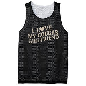 I Love My Cougar Girlfriend Funny And Bold Design Mesh Reversible Basketball Jersey Tank