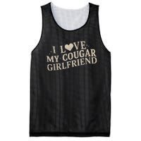 I Love My Cougar Girlfriend Funny And Bold Design Mesh Reversible Basketball Jersey Tank