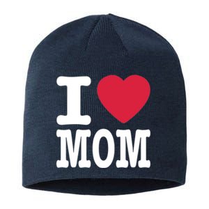 I Love Mom Gift Sustainable Beanie