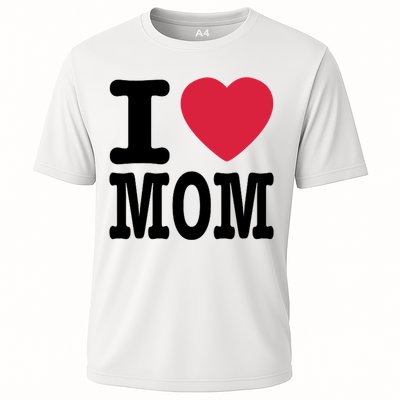 I Love Mom Gift Cooling Performance Crew T-Shirt