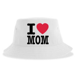 I Love Mom Gift Sustainable Bucket Hat