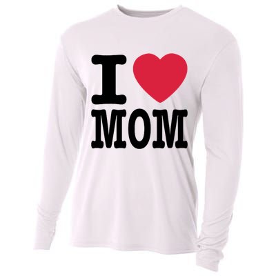 I Love Mom Gift Cooling Performance Long Sleeve Crew