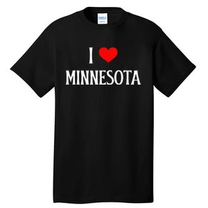 I Love Minnesota Holiday Travel Souvenir Tall T-Shirt