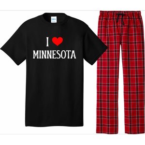 I Love Minnesota Holiday Travel Souvenir Pajama Set