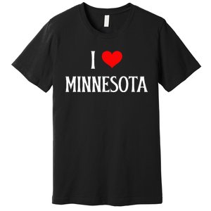 I Love Minnesota Holiday Travel Souvenir Premium T-Shirt