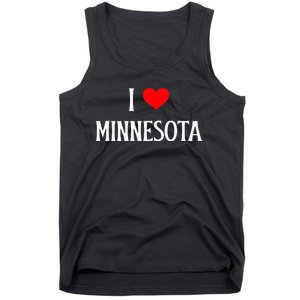 I Love Minnesota Holiday Travel Souvenir Tank Top