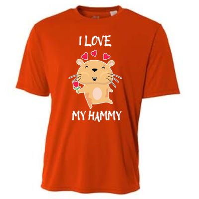 I Love My Hammy Heart Cage Rodent Hamster Small Pet Hamster Gift Cooling Performance Crew T-Shirt