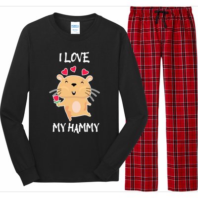 I Love My Hammy Heart Cage Rodent Hamster Small Pet Hamster Gift Long Sleeve Pajama Set