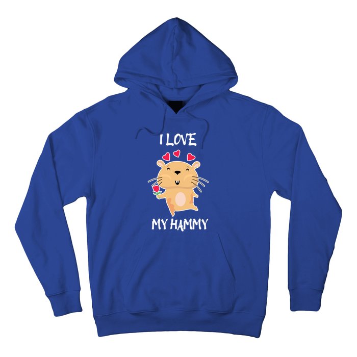 I Love My Hammy Heart Cage Rodent Hamster Small Pet Hamster Gift Hoodie