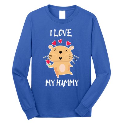 I Love My Hammy Heart Cage Rodent Hamster Small Pet Hamster Gift Long Sleeve Shirt