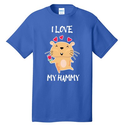 I Love My Hammy Heart Cage Rodent Hamster Small Pet Hamster Gift Tall T-Shirt