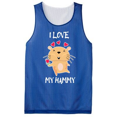 I Love My Hammy Heart Cage Rodent Hamster Small Pet Hamster Gift Mesh Reversible Basketball Jersey Tank