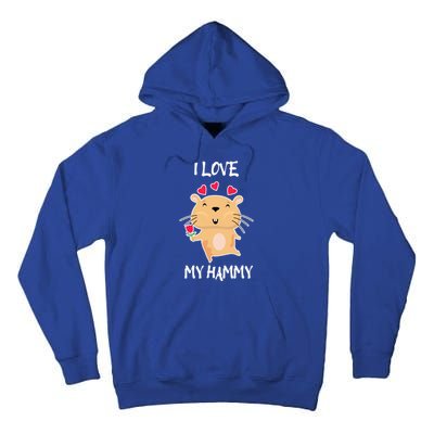 I Love My Hammy Heart Cage Rodent Hamster Small Pet Hamster Gift Tall Hoodie