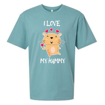 I Love My Hammy Heart Cage Rodent Hamster Small Pet Hamster Gift Sueded Cloud Jersey T-Shirt