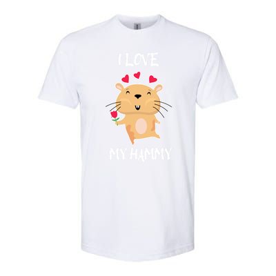 I Love My Hammy Heart Cage Rodent Hamster Small Pet Hamster Gift Softstyle CVC T-Shirt