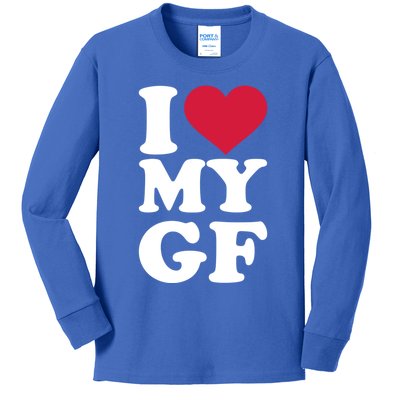 I Love My Gf Friend Gift Kids Long Sleeve Shirt