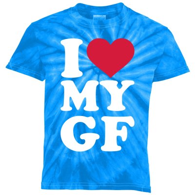 I Love My Gf Friend Gift Kids Tie-Dye T-Shirt