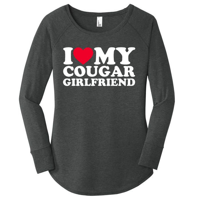 I Love My Cougar Girlfriend GF I Heart My Cougar Girlfriend Women's Perfect Tri Tunic Long Sleeve Shirt