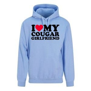 I Love My Cougar Girlfriend GF I Heart My Cougar Girlfriend Unisex Surf Hoodie