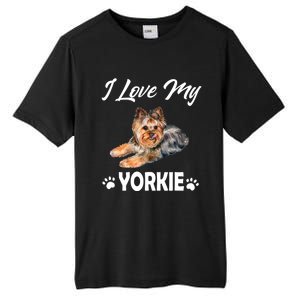 I Love My Yorkie For Yorkie Lovers Cute Dog Gift Tall Fusion ChromaSoft Performance T-Shirt