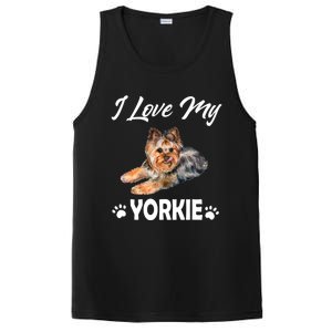 I Love My Yorkie For Yorkie Lovers Cute Dog Gift PosiCharge Competitor Tank