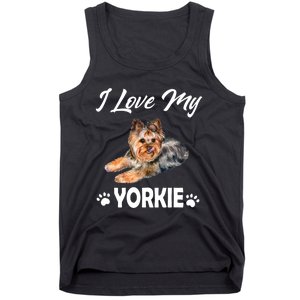 I Love My Yorkie For Yorkie Lovers Cute Dog Gift Tank Top