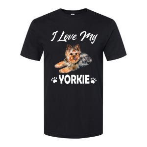 I Love My Yorkie For Yorkie Lovers Cute Dog Gift Softstyle CVC T-Shirt