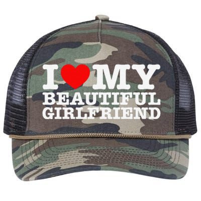 I Love My Beautiful Friend Gf Retro Rope Trucker Hat Cap