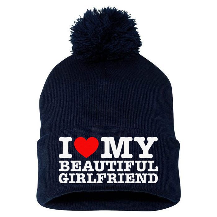 I Love My Beautiful Friend Gf Pom Pom 12in Knit Beanie