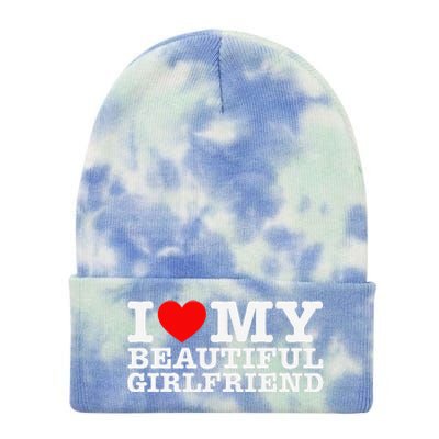 I Love My Beautiful Friend Gf Tie Dye 12in Knit Beanie