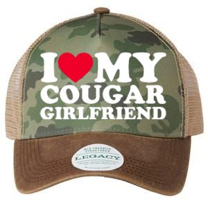 I Love My Cougar Girlfriend GF I Heart My Cougar Girlfriend Legacy Tie Dye Trucker Hat