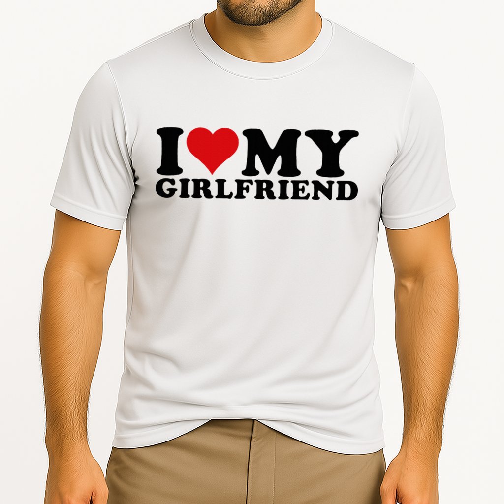 I Love My Girlfriend Gf I Heart My Girlfriend GF White  Cooling Performance Crew T-Shirt