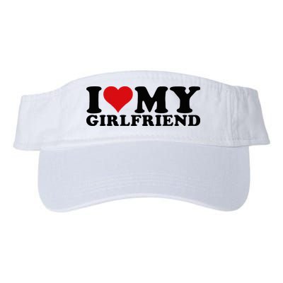 I Love My Girlfriend Gf I Heart My Girlfriend GF White  Visor