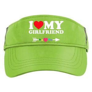 I Love My Friend I Heart My Friend Gift Adult Drive Performance Visor