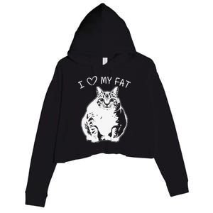 I Love My Fat Cat Funny Cat Lover Gift Idea Crop Fleece Hoodie