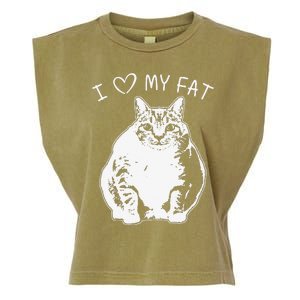 I Love My Fat Cat Funny Cat Lover Gift Idea Garment-Dyed Women's Muscle Tee