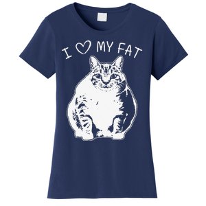 I Love My Fat Cat Funny Cat Lover Gift Idea Women's T-Shirt