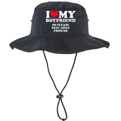 I Love My Boyfriend I Love My Boyfriend So Stay Away Bucket Hat