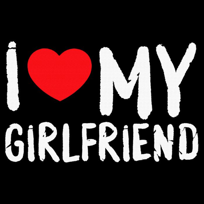 I Love My Girlfriend GF, Red Heart Love Funny Valentine Doggie Tank