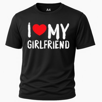 I Love My Girlfriend GF, Red Heart Love Funny Valentine Performance Shirt