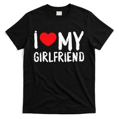 I Love My Girlfriend GF, Red Heart Love Funny Valentine T-Shirt