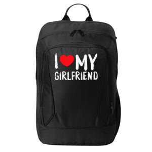 I Love My Girlfriend GF, Red Heart Love Funny Valentine City Backpack