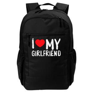 I Love My Girlfriend GF, Red Heart Love Funny Valentine Daily Commute Backpack