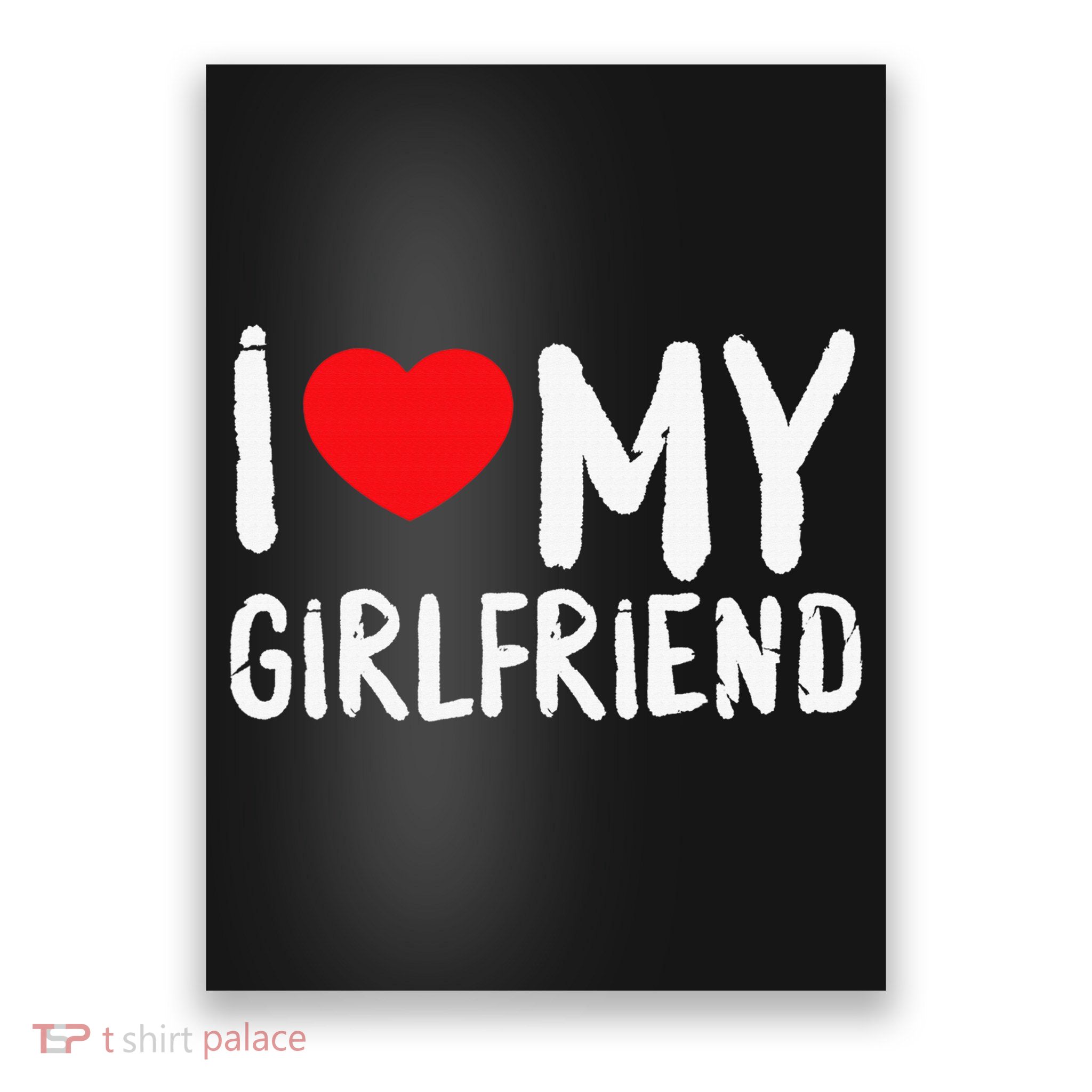 I Love My Girlfriend GF, Red Heart Love Funny Valentine Poster