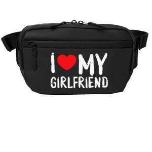 I Love My Girlfriend GF, Red Heart Love Funny Valentine Crossbody Pack