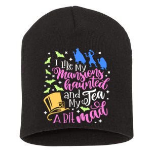 I Like My Mansions Haunted And My Tea A Bit Mad Halloween Short Acrylic Beanie