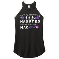 I Like My Mansions Haunted And My Tea A Bit Mad Halloween Women’s Perfect Tri Rocker Tank