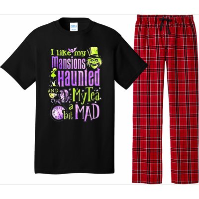 I Like My Mansions Haunted And My Tea A Bit Mad Halloween Pajama Set