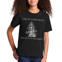 I Like My Coffee Black And My Tea In The Harbor Kids T-Shirt