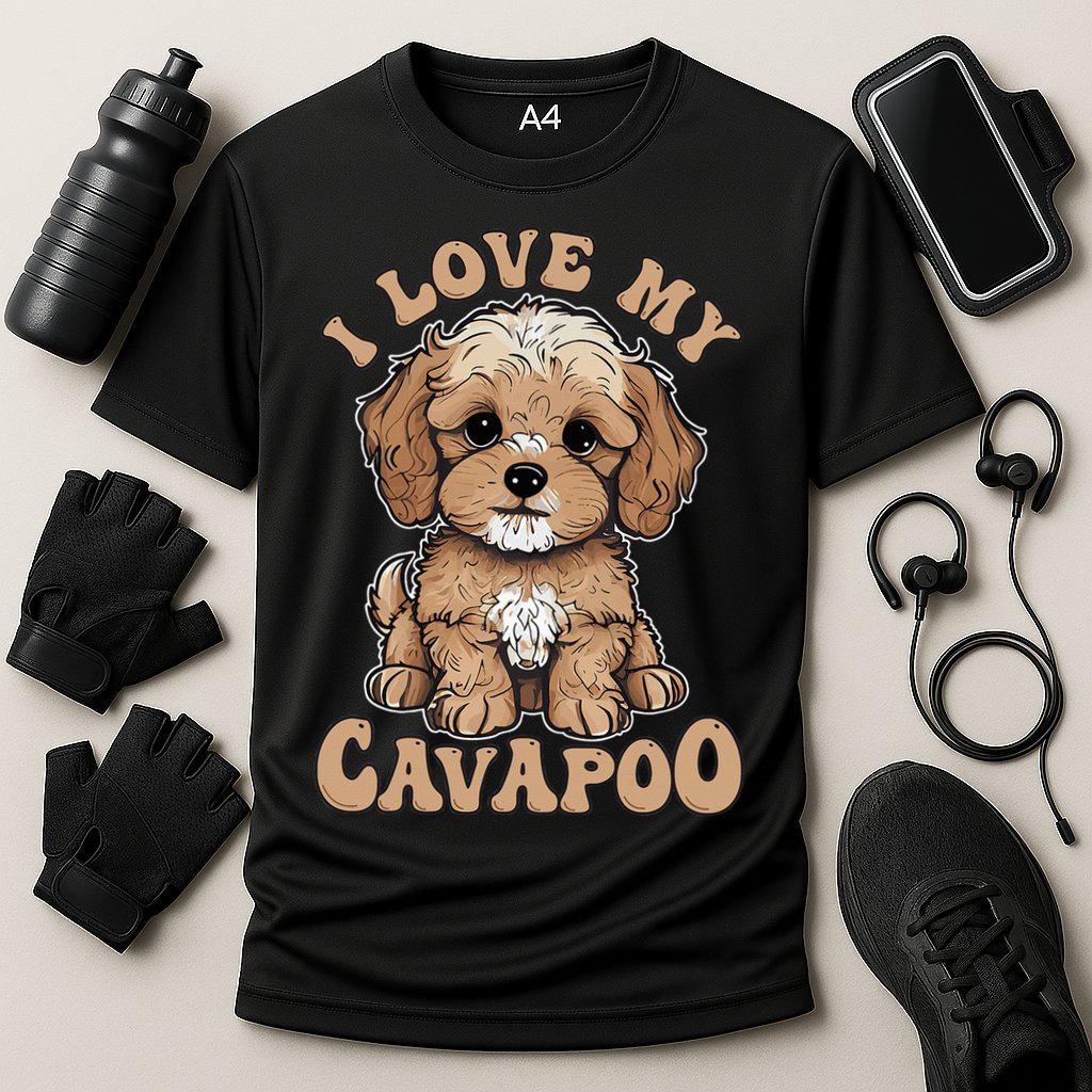 I Love My Cavapoo Dog Lover Cavoodle Owner Performance Shirt